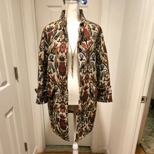ZARA | Long Jacquard Jacket/Blazer SZ Small